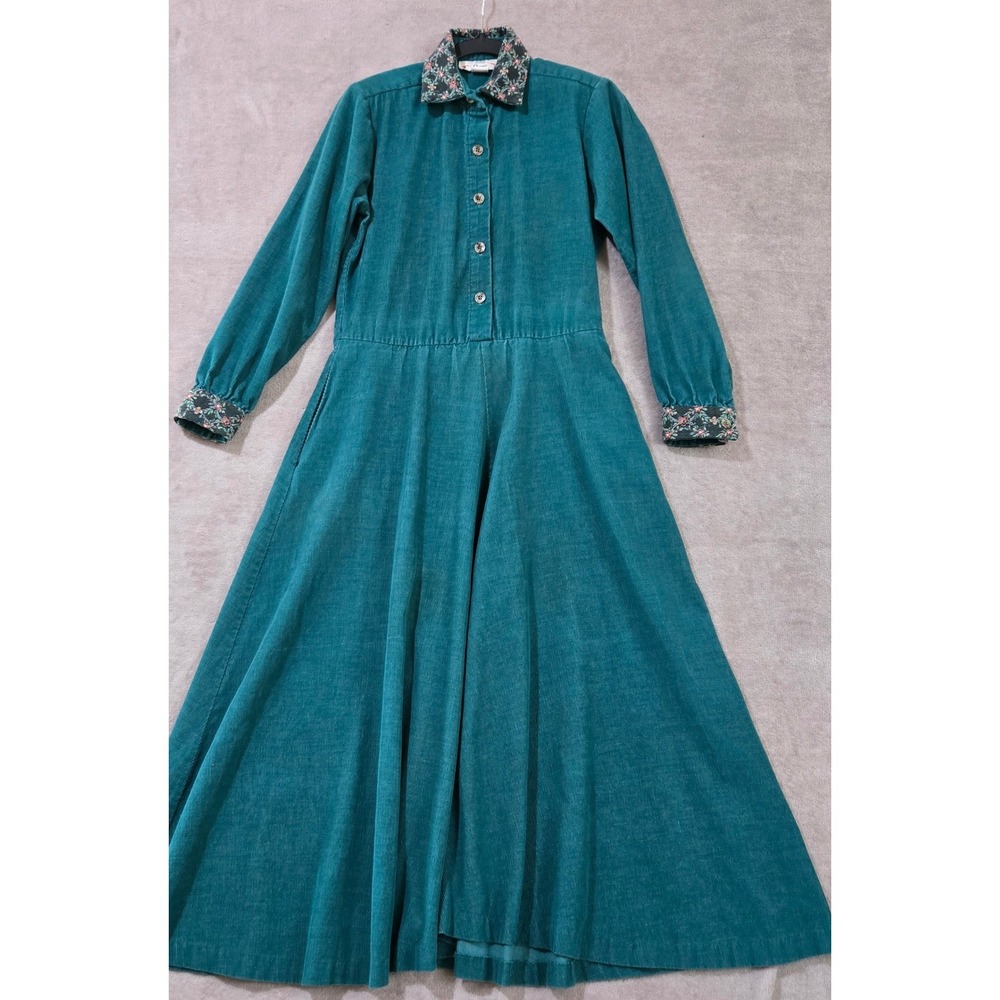 Vtg Orvis Corduroy Dress 6 Cottagecore Prairie Tapestry Heritage Ranch Fall Folk